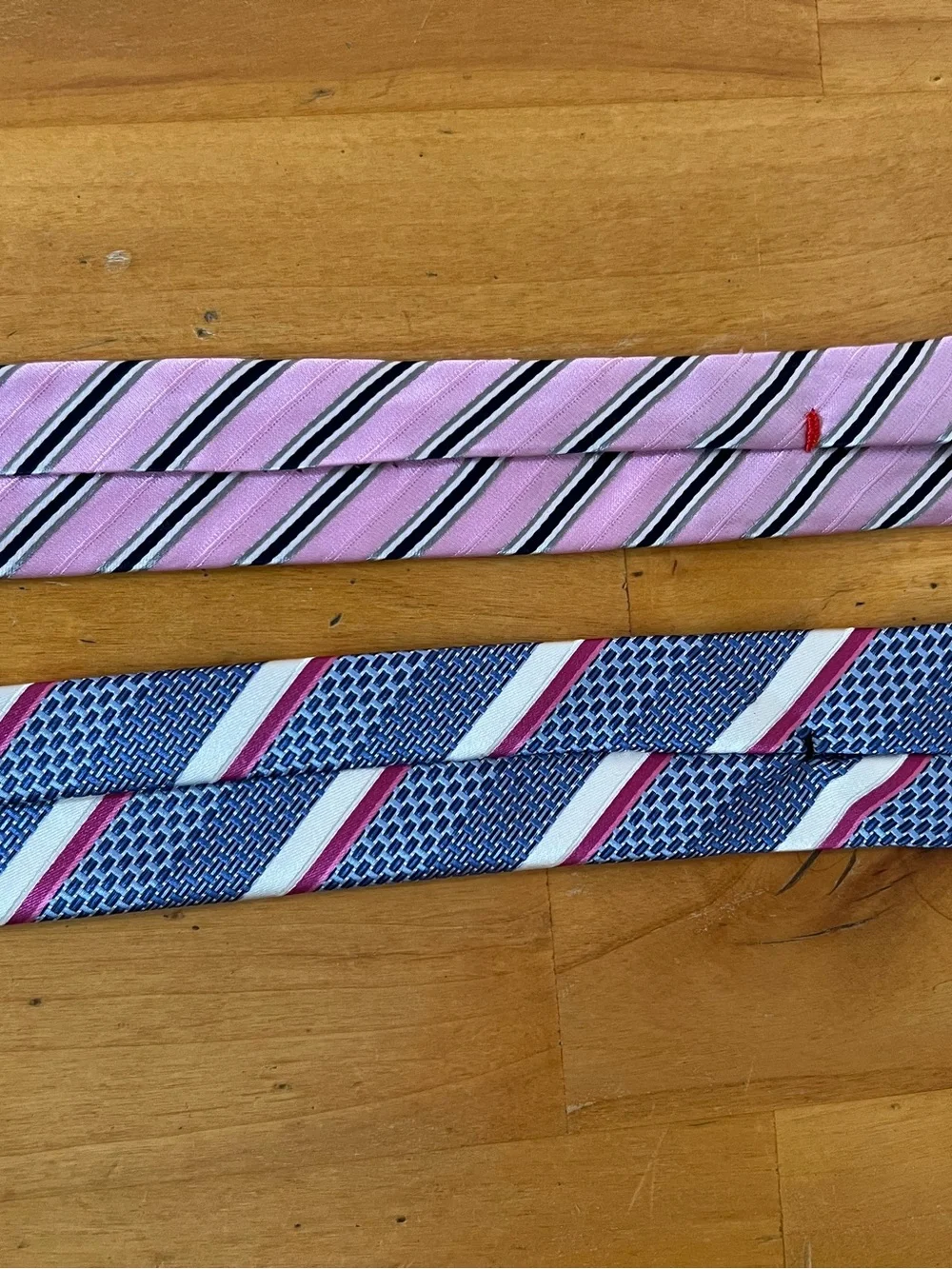 Men’s Tie Lot Chaps Pronto Uomo Pink Blue Striped Dress Neckties Bundle